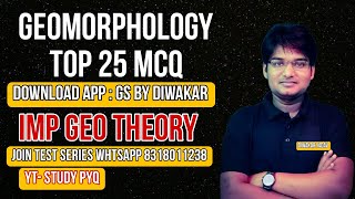 GEOMORPHOLOGY Top 25 MCQ  Geomorphology model and Theory MCQ  PHYSICAL GEOGRAPHY Question Answer [upl. by Zoe]