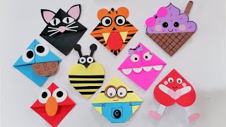 Easy DIY Bookmarks  Cute Bookmarks For Kids  Paper Craft [upl. by Verdie376]