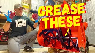 HOW TO GREASE AUGERS ON AN ARIENS SNOWBLOWER Save A Gear Case [upl. by Venditti]