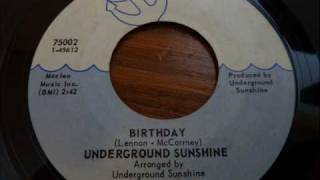 Underground Sunshine  Birthday  original 45rpm [upl. by Pantia]