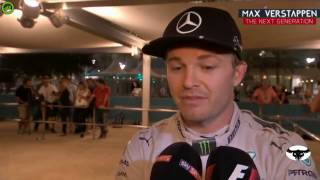 Nico Rosbergs reaction on Max Verstappen after winning the Championship [upl. by Kaslik825]