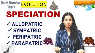 Speciation Allopatric Sympatric Peripatric amp Parapatric Speciation Evolution I CSIRNET NEET GATE [upl. by Elauqsap588]