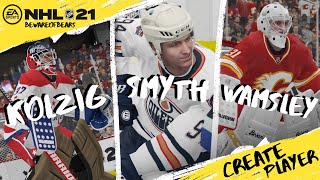 NHL 21  Olaf Kolzig Ryan Smyth amp Rick Wamsley Create Player Gameplay [upl. by Neelloc]