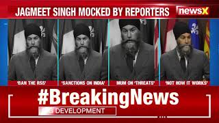 IndiaCanada Tensions Escalate  Jagmeet Singh Mocked By Reporters After Making AntiIndia Remark [upl. by Nylehtak]