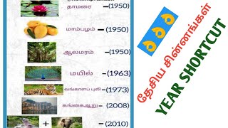 🎯தேசிய சின்னங்கள்💥YEAR SHORTCUT🔥வேற லெவல்👍இப்பவே Note பண்ணிக்கோங்க💪 [upl. by Vallie]