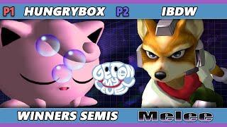 GOML 2022 Winners Semis  iBDW Fox Vs Hungrybox Jigglypuff SSBM Melee Tournament [upl. by Borreri]