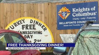 Bellefonte Knights of Columbus host free Thanksgiving meal [upl. by Suciram]