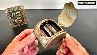 1920s Vintage Razor Blade Sharpener Twinplex  Restoration [upl. by Aierdna]