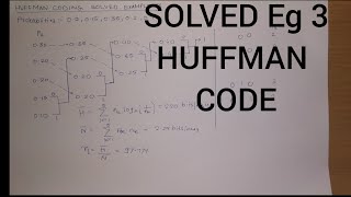 Huffman Coding Algorithm Solved Example 3 [upl. by Eleinad]