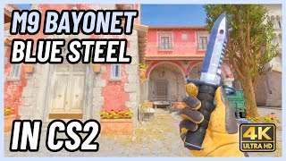 ★ CS2 M9 Bayonet Blue Steel  CS2 Knife InGame Showcase 4K [upl. by Zawde]