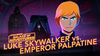 Luke vs Emperor Palpatine – Rise to Evil  Star Wars Galaxy of Adventures [upl. by Jr305]