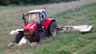 Mowing Grass with Triple Mowers [upl. by Tayib718]