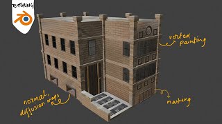 Texturing A Building In Blender  Tutorial [upl. by Tisha805]