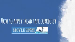 How to apply thread tape correctly  Moyle Plumbing amp Gasfitting [upl. by Bart250]