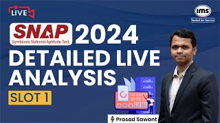 SNAP 2024 Analysis  Exam Pattern Difficult Level amp SNAP 2024 Expected Cutoff  Prasad Sawant [upl. by Lorelie859]