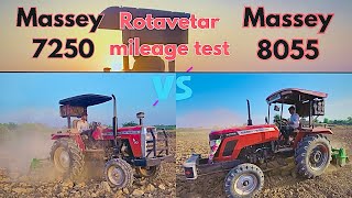 Massey 8055 and 7250 rotavetor milega test [upl. by Savart]