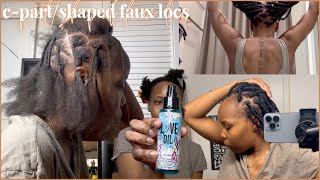 CPARTED FAUX LOCS DONE ON MYSELF  New Product  Traction Alopecia Friendly [upl. by Allemahs]