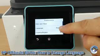 HP OfficeJet 8015e How to Change the Language [upl. by Nedah250]