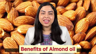 Benefits of almond oil for hair  how to reduce hair frizz and dryness [upl. by Nrehtak]