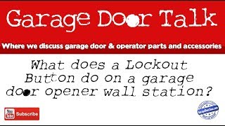 Garage Door Opener Wall Station Lockout Button [upl. by Hynes483]