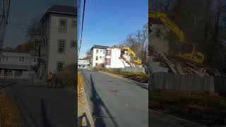 house demolition with tenant on the roof [upl. by Coretta]