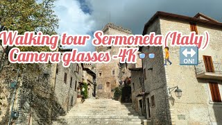 Walking tour 🔛🚶👓 Sermoneta Italy🇮🇹 cameraglasses 4k italy [upl. by Rubi608]