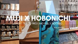 muji vertical planner and hobonichi weekly supplement short trip to muji cafe and bookstore vlog [upl. by Anawt]