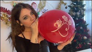 ASMR  Blowing and Deflating Balloons Slowly  Kisses Spit Painting and Long Squeaky Sounds ❤️ [upl. by Pinkham]