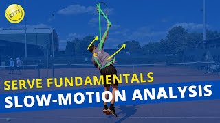 Tennis Serve Fundamentals InDepth SlowMotion Analysis [upl. by Nauht]