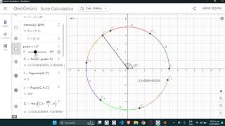 MATEMÁTICAS RADIANES Y GRADOS EN GEOGEBRA [upl. by Naira]