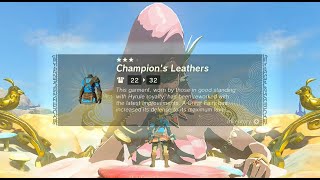 Get Champions Leather  Strongest Armor  quest and also upgrade it in Zelda  Tears of the Kingdom [upl. by Dyana]