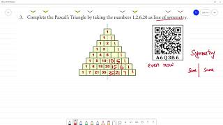 Class 7 TN Maths Term II 5 INFORMATION PROCESSING Exercise 52 3 Complete Pascal’s Triangle [upl. by Alihet680]