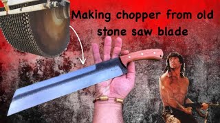 Making chopper knife from an old stone saw blade [upl. by Ferdinanda276]