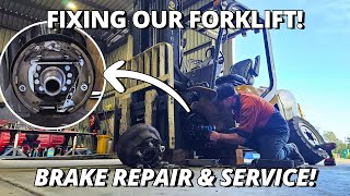 Fixing our Forklift  Brake Repair amp Service  Yale 35UX 35T Forklift [upl. by Kcod611]