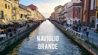 1 Min I Navigli  Naviglio Grande the scenic canal of Milan [upl. by Juetta273]