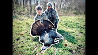 Donovans First Turkey  Illinois Youth Turkey Hunt 2024  TRIPLE BEARDED TURKEY [upl. by Stimson]