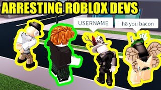 ARRESTING ROBLOX DEVELOPERS RAGE QUITTER  Roblox Jailbreak New Update [upl. by Ayom]