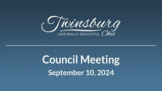 City of Twinsburg Council Meeting  September 10 2024 [upl. by Jabe128]