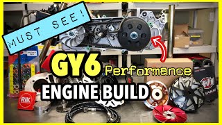 GY6 ENGINE BUILD Rolling Wrench crate engine 190cc [upl. by Elamor]