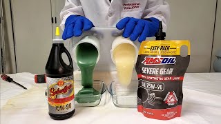 AMSOIL vs Schaeffers 75W90 Supreme Gear Lube Cold Flow Test [upl. by Ydnahs477]