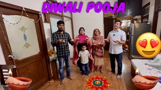 ENTIRE FAMILY KE SATH DIWALI POOJA 6 SAAL BAAD 🪔🪔🪔🪔DIWALI MUBARAK SB KO ❤️😍 [upl. by Alakam96]