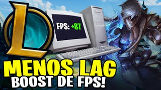 COMO RODAR LEAGUE OF LEGENDS NO PC FRACO  TIRAR LAG E TRAVAMENTOS DO LOL  AUMENTE O FPS DO LOL [upl. by Barkley]