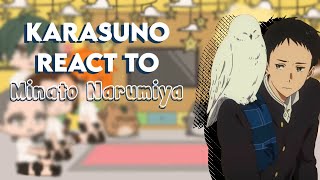 🕊Karasuno React To Kageyama as Minato NarumiyaHaikyuu x Tsurunespoileritskags🕊 [upl. by Amles]