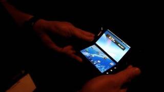 Sprint Kyocera Echo handson demo overview Dualscreen Android smartphone [upl. by Balliol]