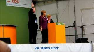 Angela Merkel auf dem Südermarkt in Flensburg  Ein Fragment [upl. by Billat545]