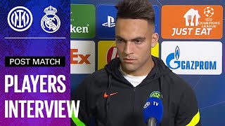 INTER 01 REAL MADRID  LAUTARO  DARMIAN EXCLUSIVE INTERVIEWS SUB ENG 🎙️⚫🔵 [upl. by Cristiona]