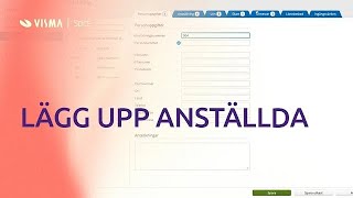 Registrera anställd i Visma Lön Smart [upl. by Assira]