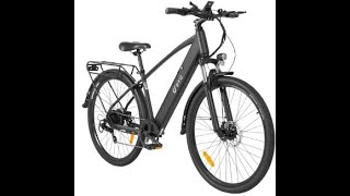 DYU C5 City Electric Bike 250W Motor 48V 10AH 275 Inch Tire 25kmh Max Speed 65km Range EU9NL [upl. by Samuella]