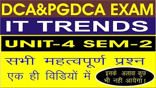 ALL IMPORTANT QUESTION IT TRENDS TECHNOLOGY UNIT4  DCA AND PGDCA EXAM SEM2  WIRELESS COMPUTING [upl. by Giffie]