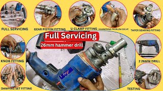 26mm hammer drill full service change damping set hammering problem solve and complete repair [upl. by Morville]